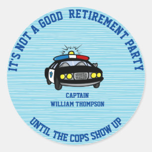 Funny Personalized Cop Retirement Sticker