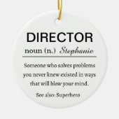Funny Personalized Director Definition Keramisch Ornament (Voorkant)