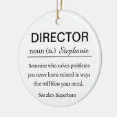 Funny Personalized Director Definition Keramisch Ornament (Links)