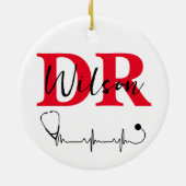 Funny Personalized Doctor grappig doctor gezegde Keramisch Ornament (Achterkant)
