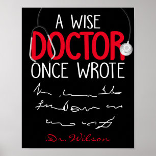 Funny Personalized Doctor grappig doctor gezegde Poster