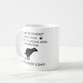 Funny Personalized Dog Dad, Dog Poop Vaderdag Koffiemok (Voorkant links)