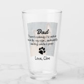 Funny Personalized Dog Dad Glas (Voorkant)