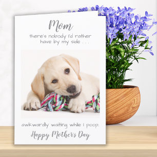 Funny Personalized Dog Ma Pet Photo Moederdag Feestdagen Kaart