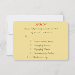 Funny Personalized Holiday Kerstbruiloft RSVP
