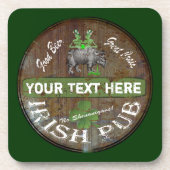 Funny personalized Irish Pub sign Drankjes Onderzetter (Voorkant)