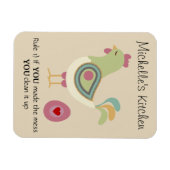 Funny Personalized Kitchen Rule Chicken Magneet (Horizontaal)