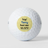 Funny Personalized Lost Opnieuw Gezegde Golfballen (Voorkant)