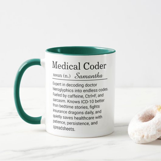 Funny Personalized Medical Coder Definition  Mok (Met donut)
