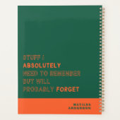 Funny Personalized Modern Green Orange Custom Name (Dos)