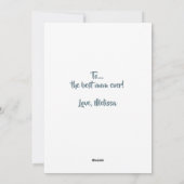 Funny Personalized Moederdag Feestdagenkaart (Achterkant)