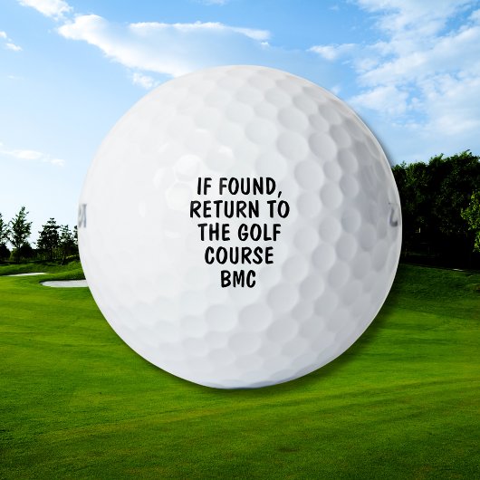 Funny Personalized Monogram Lost Golf Ball Saying Golfballen