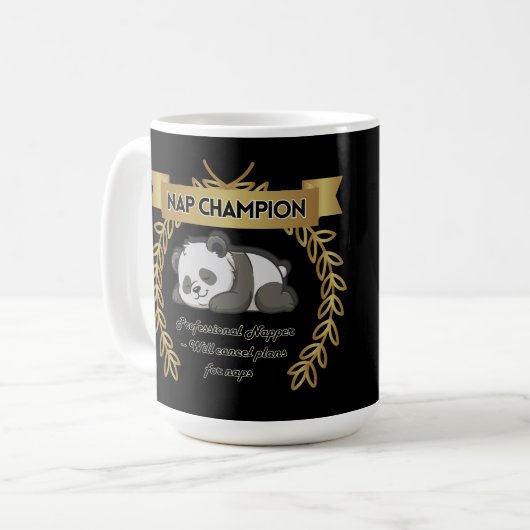 Funny Personalized Nap Champion (Customizable) Mug (Devant gauche)