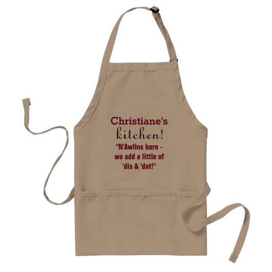 Funny Personalized N'Awlins Apron Standaard Schort (Voorkant)