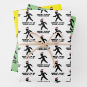 Funny personalized non denominational Kerstmis Inpakpapier Vel (In situ)