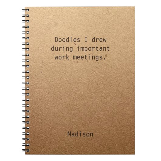 Funny Personalized Notes Kantoor Meeting Notitieboek (Voorkant)