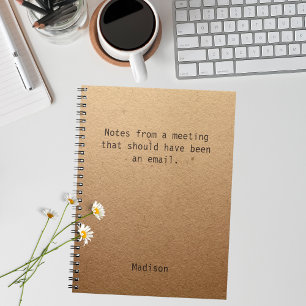Funny Personalized Notes Kantoor Meeting Notitieboek