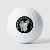 Funny Personalized Novelty Monogram Cat Advice Golfballen (Voorkant)
