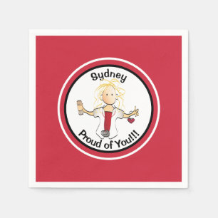Funny Personalized Nurse Afstuderen Napkins Servet