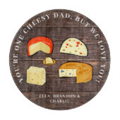 Funny Personalized Pa Cheese Pun Rustic Snijplank (Voorkant)
