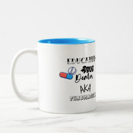 Funny Personalized Pharmacist gift Tweekleurige Koffiemok