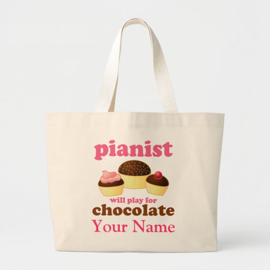 Funny Personalized Piano Music Canvas tas Gift (Voorkant)