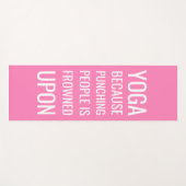 Funny Personalized Pink Exercise Yogamat (Voorkant (horizontaal))