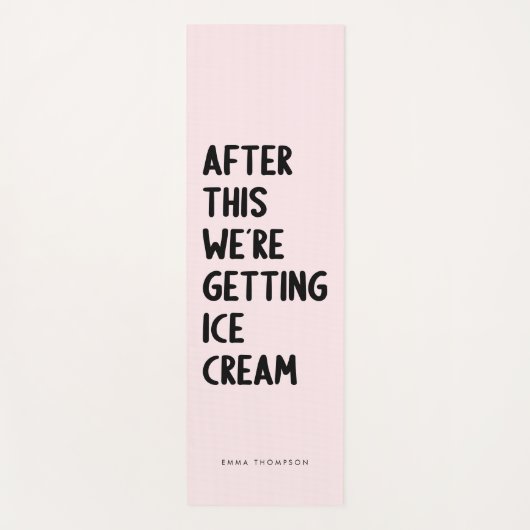 Funny Personalized Pink Exercise Yogamat (Voorkant)