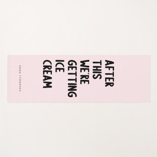 Funny Personalized Pink Exercise Yogamat (Voorkant (horizontaal))