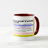 Funny Personalized Rx Prescription koffie Mok (Voorkant rechts)