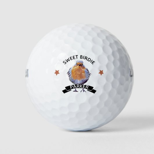 Funny Personalized Sweet Birdie Golf Balls Golfballen (Voorkant)