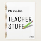 Funny Personalized Teacher Stuff Planner (Voorkant)