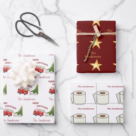 Funny Personalized Toilet Paper wrapping paper (Voorkant)
