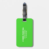 Funny Personalized Travel Addict Bagagelabel (Achterkant verticaal)