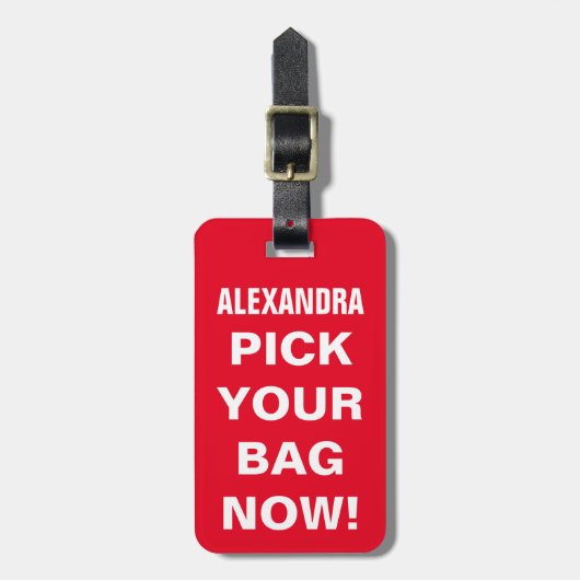 Funny Personalized Travel Luggable Bagagelabel (Voorkant verticaal)