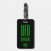Funny Personalized UFO Bagagelabel Gift (Achterkant verticaal)