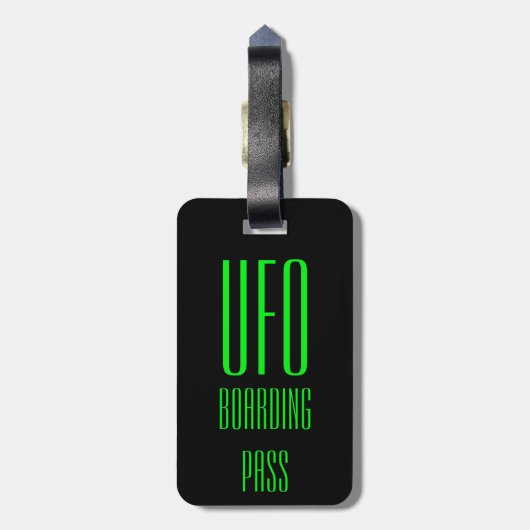 Funny Personalized UFO Bagagelabel Gift (Achterkant verticaal)