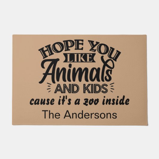 Funny Personalized Warning Doormat Deurmat (Voorkant)