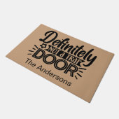 Funny Personalized zeker geen valdeur Deurmat (Schuin)