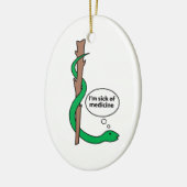Funny Personeel van Asclepius Keramisch Ornament (Links)