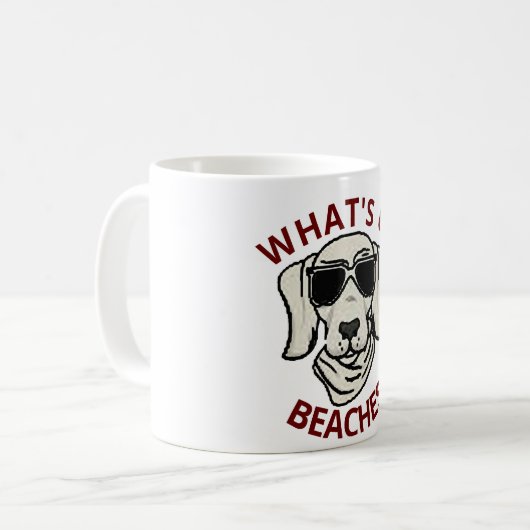 Funny Personnalisable What's Up Beaches Café Mug (Devant gauche)