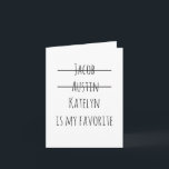 Funny Personnalisé carte de la fête des mères<br><div class="desc">Obtenez cette jolie carte personnalisée de fête des mères pour maman ! Personnalisez-le avec les noms de vos frères et soeurs.</div>