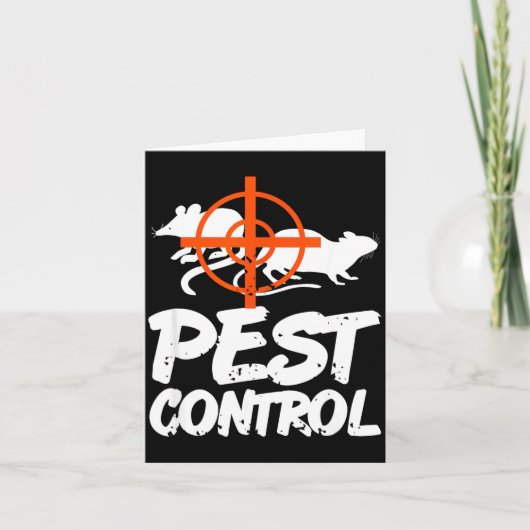 Funny Pest Control Humor For Rat Hunters &amp; Tra Kaart (Voorkant)