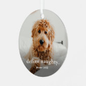 Funny Pet 2 met Kerstmis Metalen Ornament (Voorkant links)