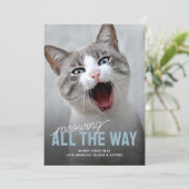 Funny Pet Cat Fêtes Cartes de Noël (Debout devant)