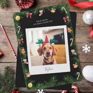 Funny Pet Dog Aangepaste Kerstmis Feestdagenkaart