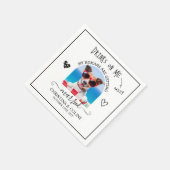 Funny Pet Dog Cat Personalized Wedding Party Servet (Hoek)