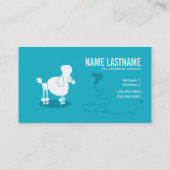 Funny pet grooming Visitekaartje Blue (Achterkant)