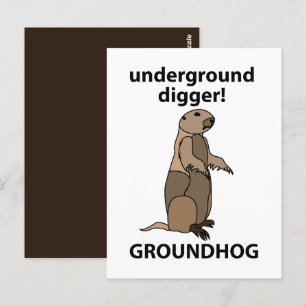 Funny Pet Groundhog Briefkaart