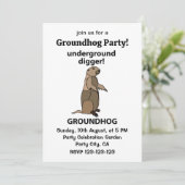 Funny Pet Groundhog Kaart (Staand voorkant)